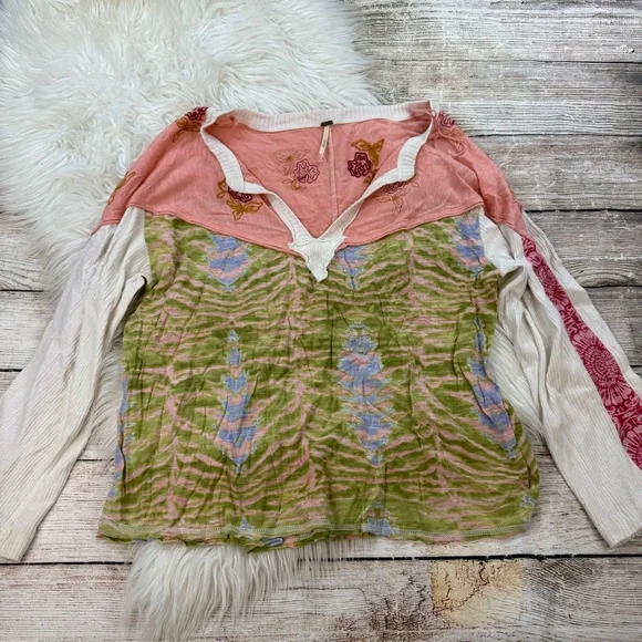 Free People Rare Wherever Tee Flare Sleeves - Picture 5 of 8